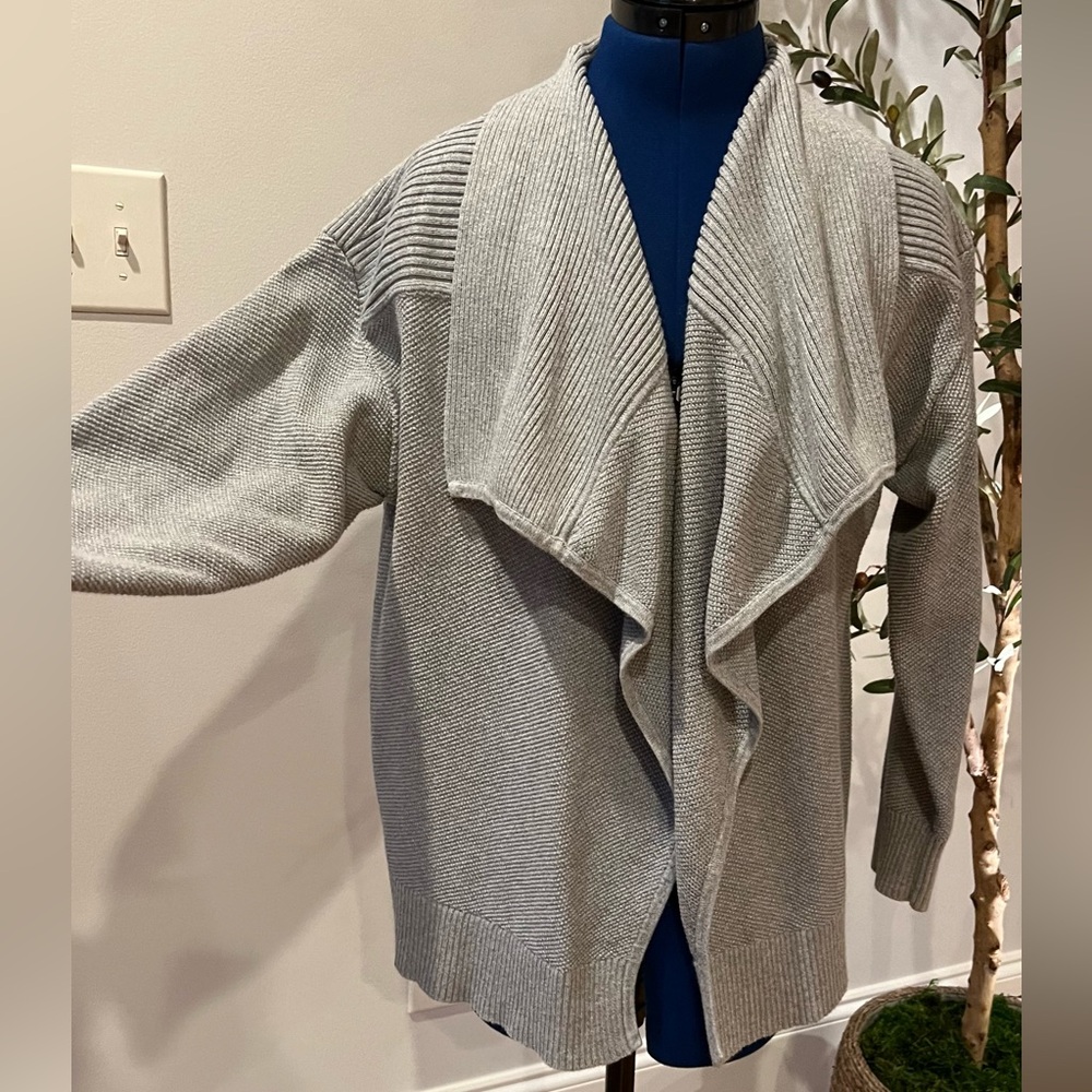 Trina Turk 100% Cotton Textured Waterfall Cardigan